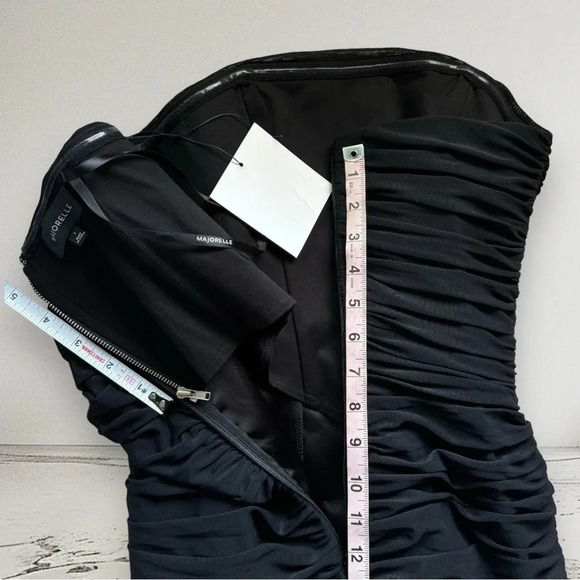 NEW MAJORELLE Ursula Mesh Mini Dress in Black Size S - Picture 7 of 9